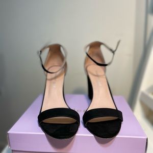 Black Open Toe Heels